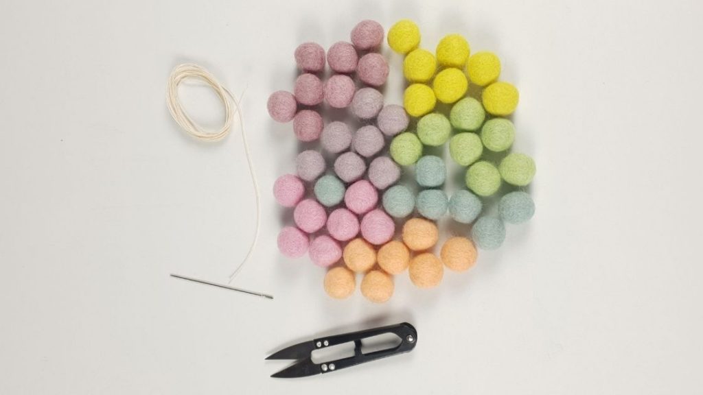 Felt ball curtain tie backs