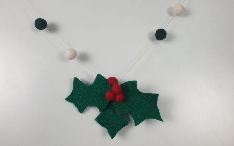 Felt ball garland