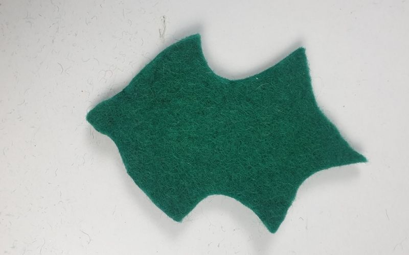 felt leaf for Christmas garland