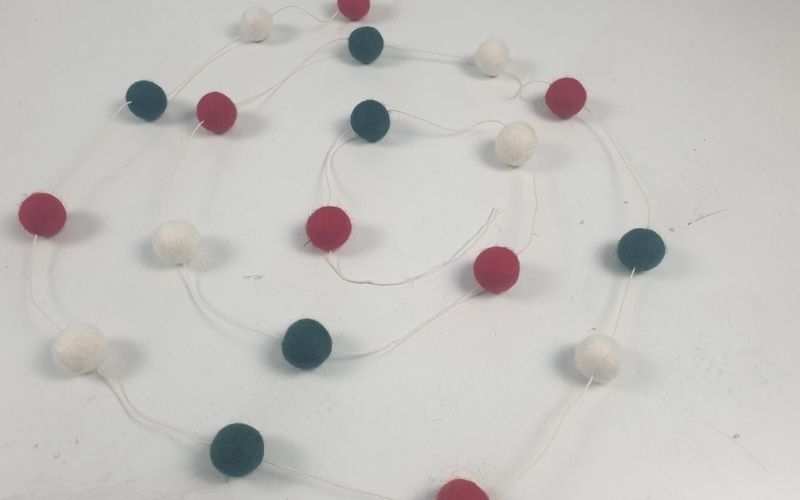 felt ball garland
